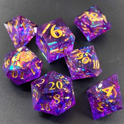 Bandas de color con múltiples facetas Puerta de dados de resina mazmorra y dragón DND#COC