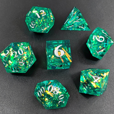 Bandas de color con múltiples facetas Puerta de dados de resina mazmorra y dragón DND#COC