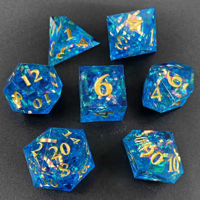 Bandas de color con múltiples facetas Puerta de dados de resina mazmorra y dragón DND#COC