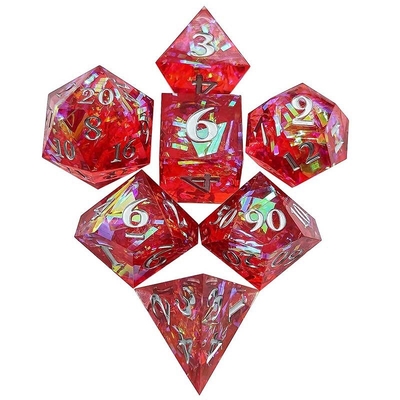 Bandas de color con múltiples facetas Puerta de dados de resina mazmorra y dragón DND#COC