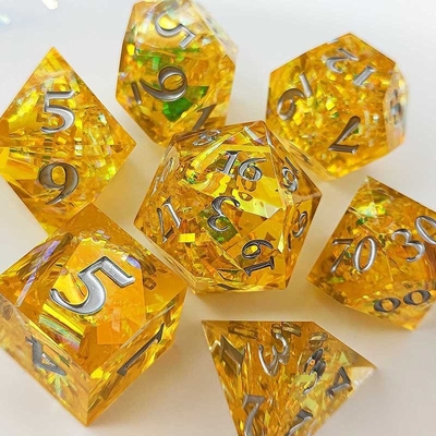 Bandas de color con múltiples facetas Puerta de dados de resina mazmorra y dragón DND#COC