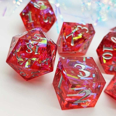 Bandas de color con múltiples facetas Puerta de dados de resina mazmorra y dragón DND#COC