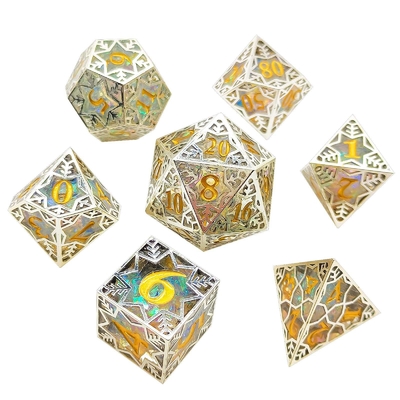 Cuadro de metal plateado Resina juego de dados DND#RPG#COC mazmorra y dragón