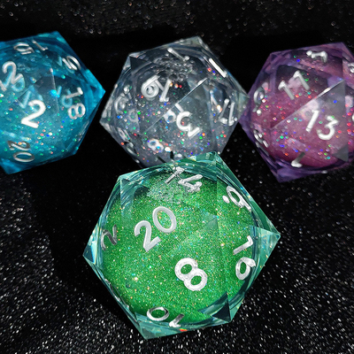 20D Single Resin Running Sand Dice Set Cruzu's Call RPG#DND#Coc El juego de dados de arena en 20D