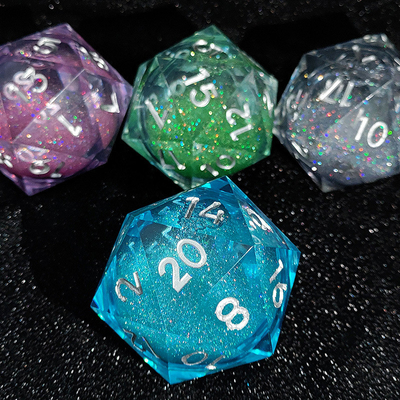 20D Single Resin Running Sand Dice Set Cruzu's Call RPG#DND#Coc El juego de dados de arena en 20D