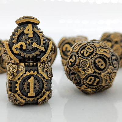 Metal Gear Dice Set DND Dungeons and Dragons TRPG Cuadro de dados poliédricos D6