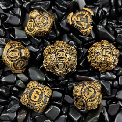 Metal Gear Dice Set DND Dungeons and Dragons TRPG Cuadro de dados poliédricos D6