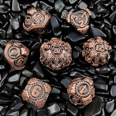 Metal Gear Dice Set DND Dungeons and Dragons TRPG Cuadro de dados poliédricos D6