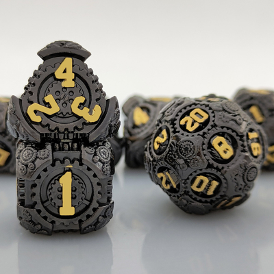 Metal Gear Dice Set DND Dungeons and Dragons TRPG Cuadro de dados poliédricos D6