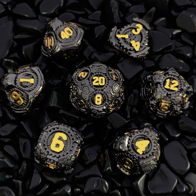 Metal Gear Dice Set DND Dungeons and Dragons TRPG Cuadro de dados poliédricos D6