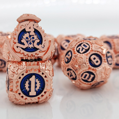 Metal Gear Dice Set DND Dungeons and Dragons TRPG Cuadro de dados poliédricos D6