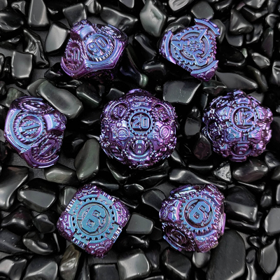 Metal Gear Dice Set DND Dungeons and Dragons TRPG Cuadro de dados poliédricos D6