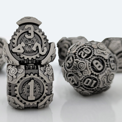 Metal Gear Dice Set DND Dungeons and Dragons TRPG Cuadro de dados poliédricos D6