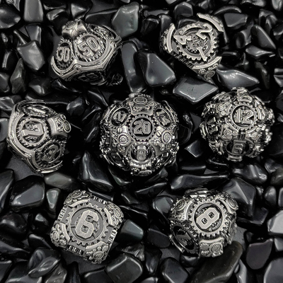 Metal Gear Dice Set DND Dungeons and Dragons TRPG Cuadro de dados poliédricos D6