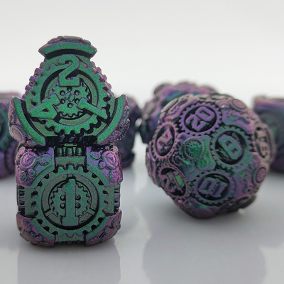 Metal Gear Dice Set DND Dungeons and Dragons TRPG Cuadro de dados poliédricos D6
