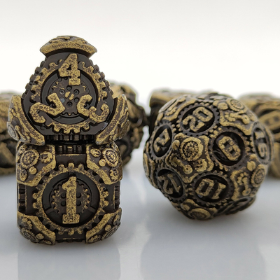 Metal Gear Dice Set DND Dungeons and Dragons TRPG Cuadro de dados poliédricos D6