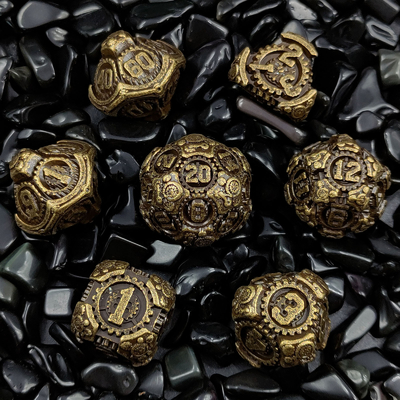 Metal Gear Dice Set DND Dungeons and Dragons TRPG Cuadro de dados poliédricos D6