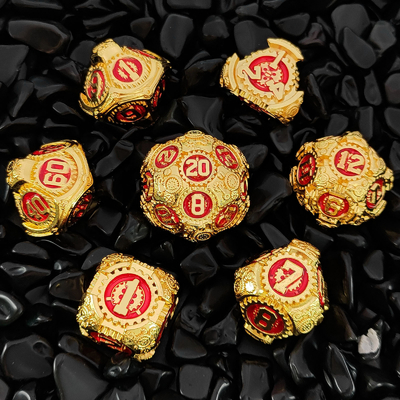 Metal Gear Dice Set DND Dungeons and Dragons TRPG Cuadro de dados poliédricos D6
