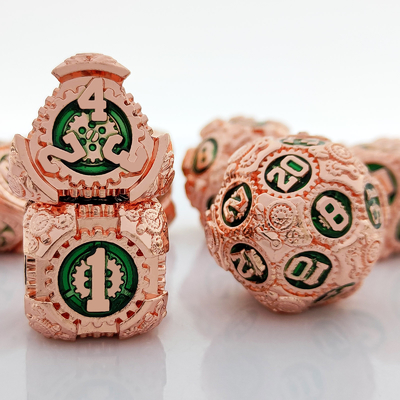 Metal Gear Dice Set DND Dungeons and Dragons TRPG Cuadro de dados poliédricos D6