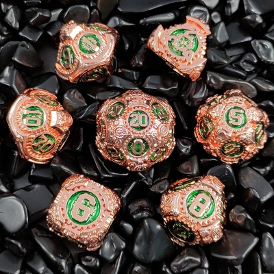 Metal Gear Dice Set DND Dungeons and Dragons TRPG Cuadro de dados poliédricos D6
