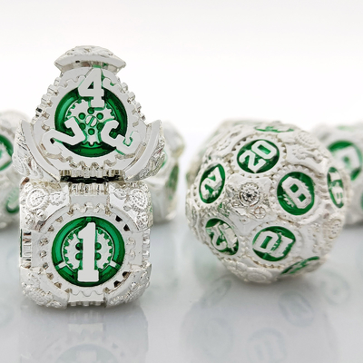 Metal Gear Dice Set DND Dungeons and Dragons TRPG Cuadro de dados poliédricos D6