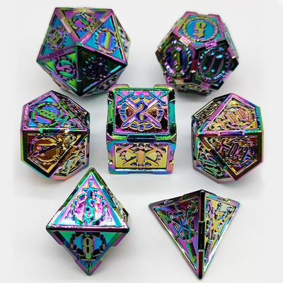 Espada Metal RPG dados mano pulida Cruzu mazmorra y largo DND #