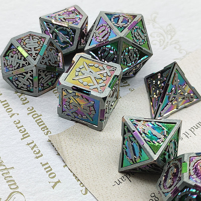 Espada Metal RPG dados mano pulida Cruzu mazmorra y largo DND #