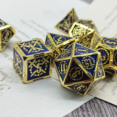 Espada Metal RPG dados mano pulida Cruzu mazmorra y largo DND #