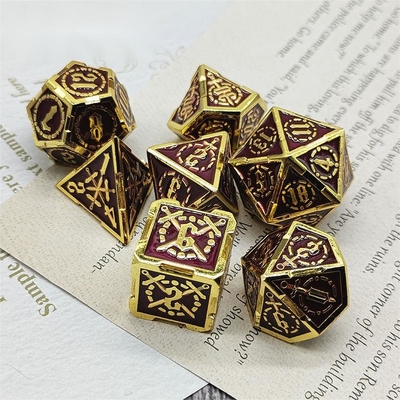 Espada Metal RPG dados mano pulida Cruzu mazmorra y largo DND #