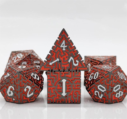 Laberinto sólido de dados de metal multifacético DND#RPG mazmorra y crusu largo