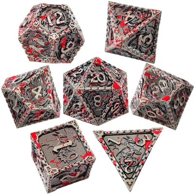 RPG de metal de múltiples facetas Dados Dragón volador Sólido Dragón liso DND