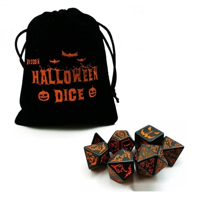 El juego de dados de resina polimodal 7PCS RPG D4 D6 D8 D10 D12 D20 D20