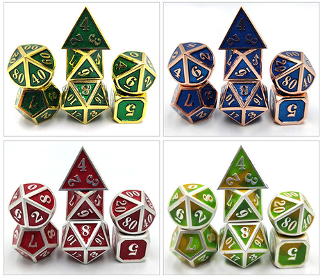 DND RPG Mini Metal Dice Juego de grupo para juegos de mesa Multi -Face