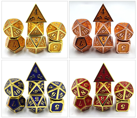 DND RPG Mini Metal Dice Juego de grupo para juegos de mesa Multi -Face