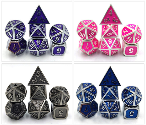 DND RPG Mini Metal Dice Juego de grupo para juegos de mesa Multi -Face