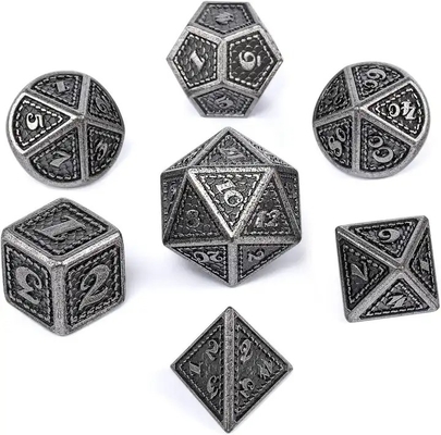 Dragon Scale Solid Metal Dice Set Multicolor DND RPG colores brillantes