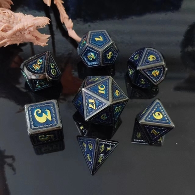 Dragon Scale Solid Metal Dice Set Multicolor DND RPG colores brillantes