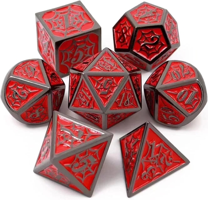 Spider-Man Conjunto de dados poliédricos de metal sólido estilo de RPG de lujo