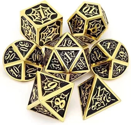 Spider-Man Conjunto de dados poliédricos de metal sólido estilo de RPG de lujo