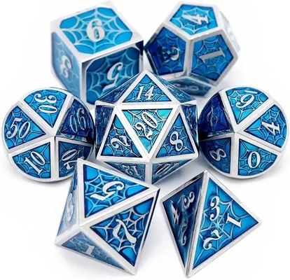 Spider-Man Conjunto de dados poliédricos de metal sólido estilo de RPG de lujo