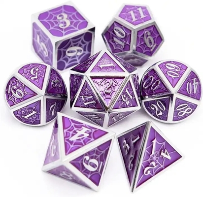 Spider-Man Conjunto de dados poliédricos de metal sólido estilo de RPG de lujo