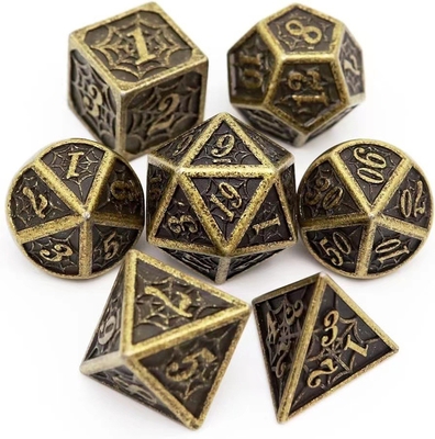 Spider-Man Conjunto de dados poliédricos de metal sólido estilo de RPG de lujo