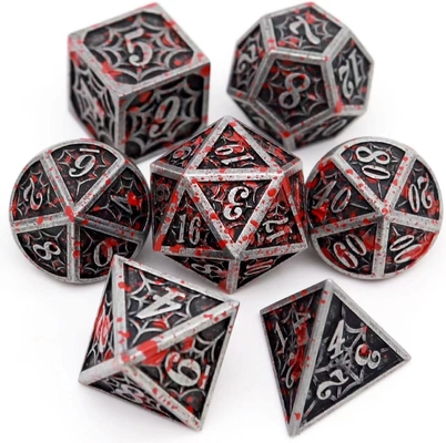 Spider-Man Conjunto de dados poliédricos de metal sólido estilo de RPG de lujo