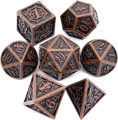 Spider-Man Conjunto de dados poliédricos de metal sólido estilo de RPG de lujo