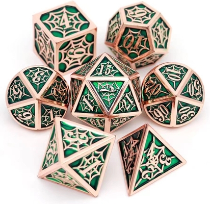 Spider-Man Conjunto de dados poliédricos de metal sólido estilo de RPG de lujo