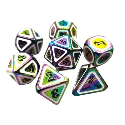 Conjunto de dados de metal coloridos de espada eléctrica Dragón y mazmorra