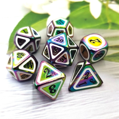 Conjunto de dados de metal coloridos de espada eléctrica Dragón y mazmorra