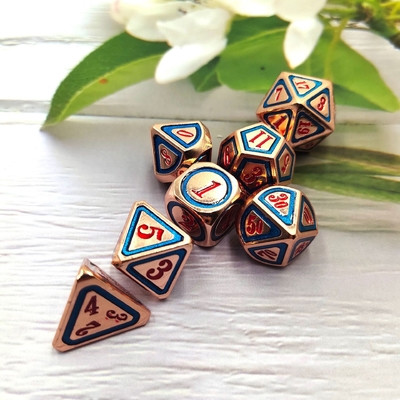 DND RPG Trajes de dados de metal sólido Tecnología de natación eléctrica Tierra errante