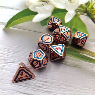 DND RPG Trajes de dados de metal sólido Tecnología de natación eléctrica Tierra errante