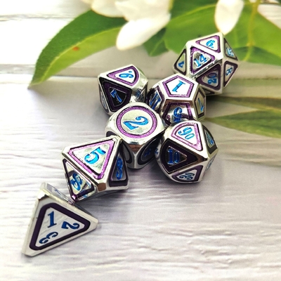 DND RPG Trajes de dados de metal sólido Tecnología de natación eléctrica Tierra errante